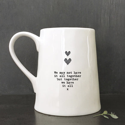 Porcelain mug-Heart &amp; kisses/ We may not