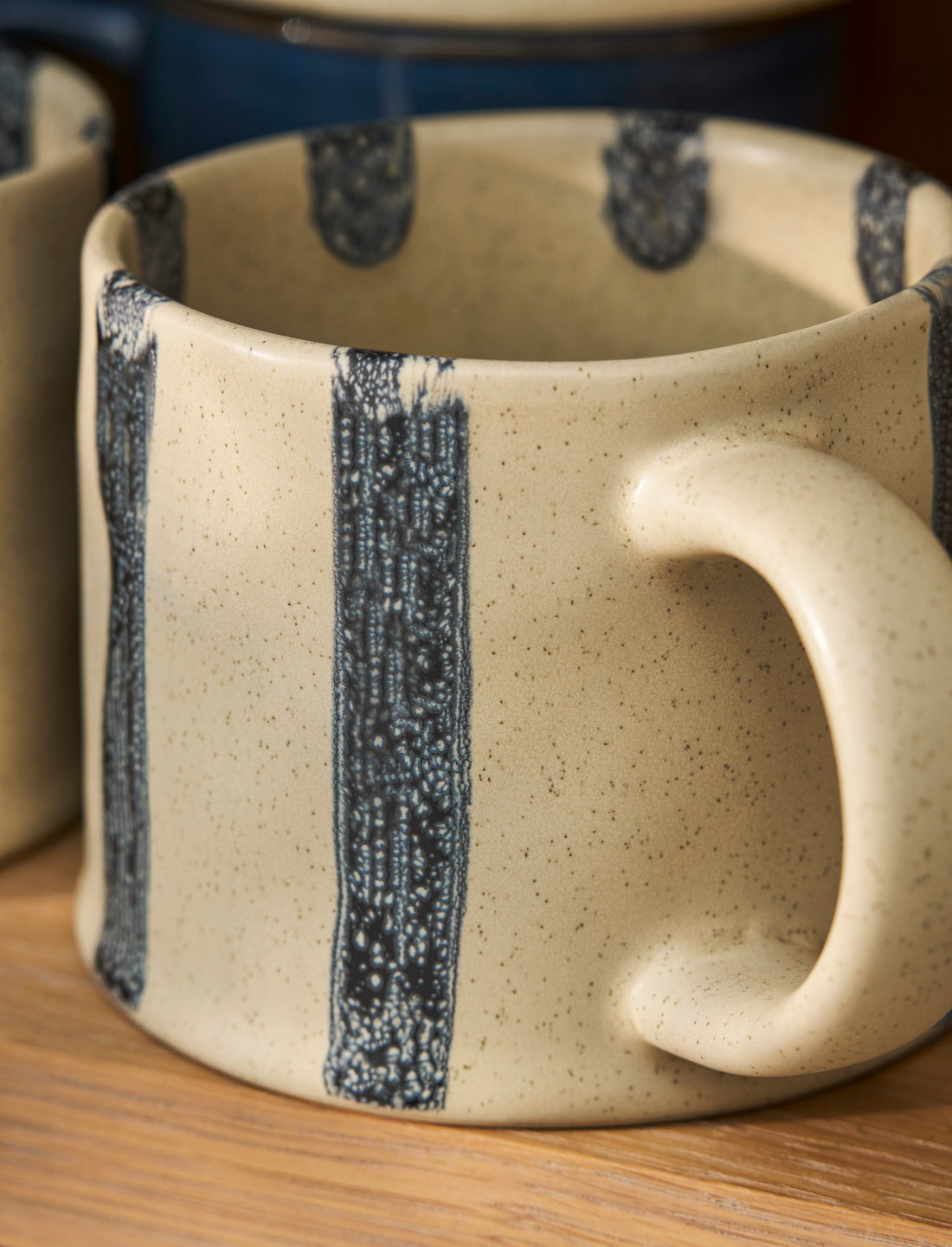 Woolstone Striped Mugs Set of 2 - Ink