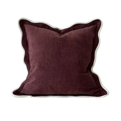 Chloe Plum Scalloped Edge Cushion Cover 55x55cm