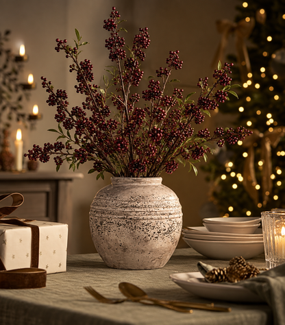 Burgandy berry stems