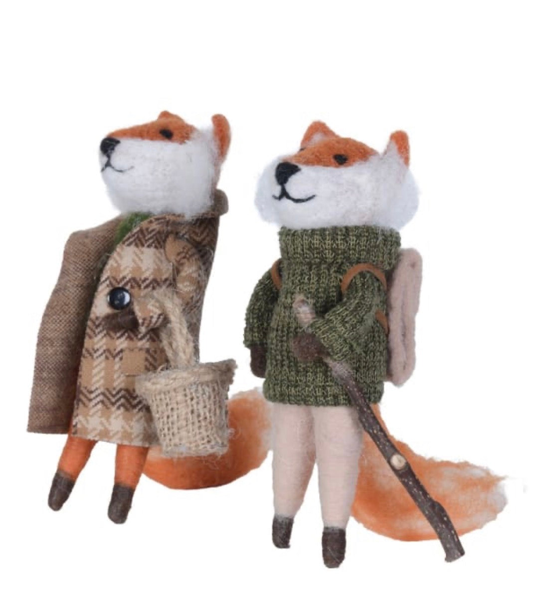 Foxy couple - felt decoration