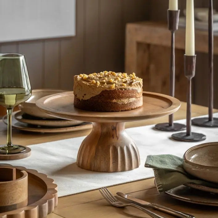 Wooden cake stand