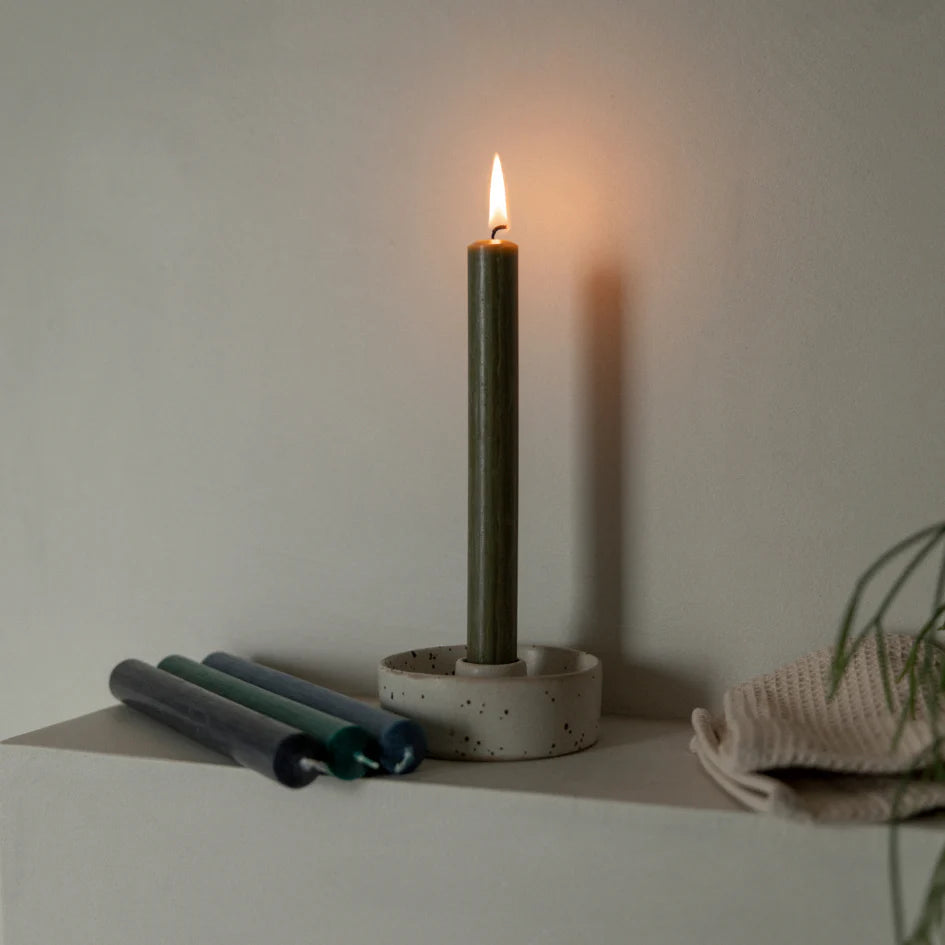 St Eval Olive dinner Candle 7/8&quot; x 8&quot; Gift Pack