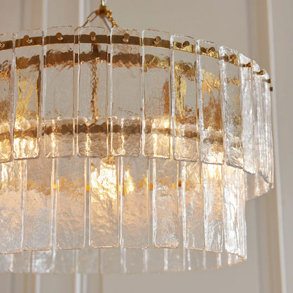 Jarine 5 Tiered Pendant Light Brushed Aged Brass