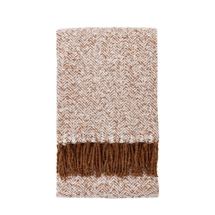 Duncan Herringbone Mohair Throw