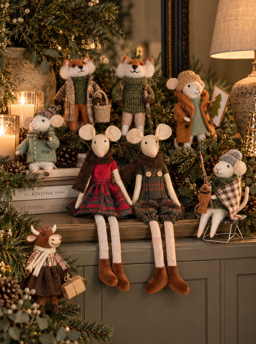 Foxy couple - felt decoration