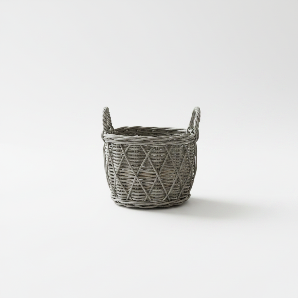 Round Baskets With Handles - Small