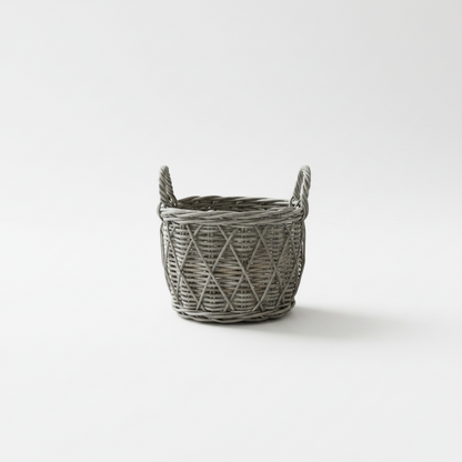 Round Baskets With Handles - Small