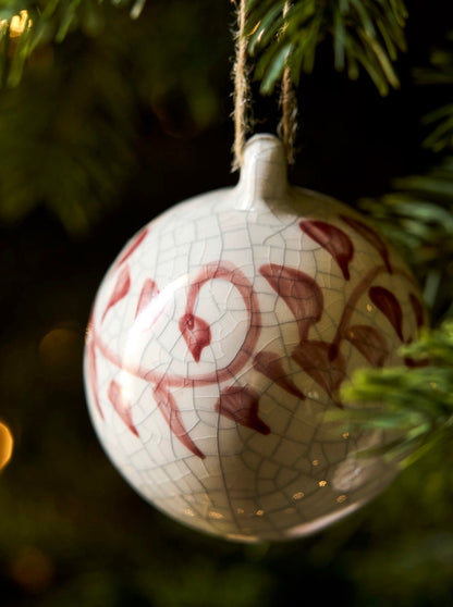 Ravello hand painted bauble- stoneware set of 3