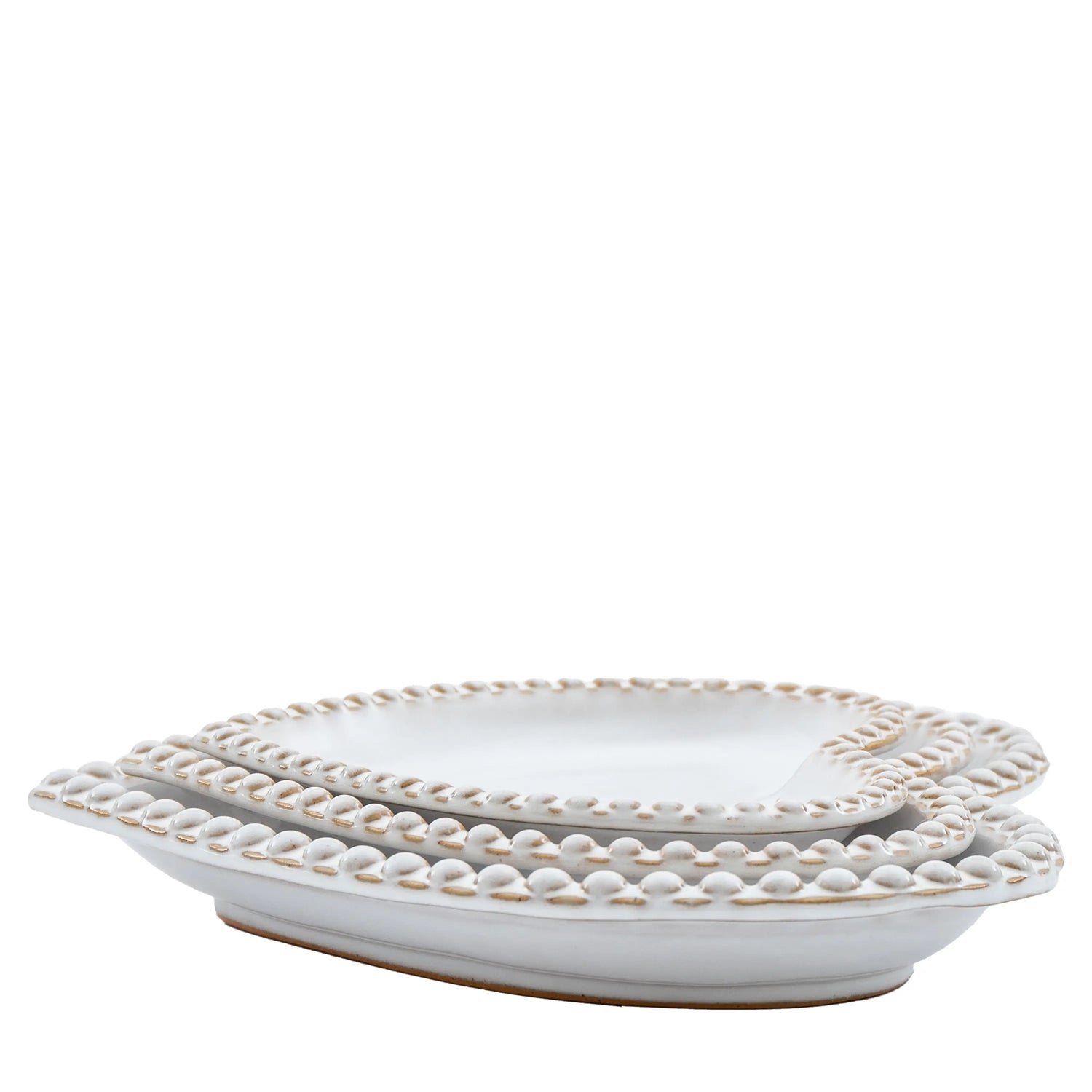 Beaded Heart Plate (Set of 3)