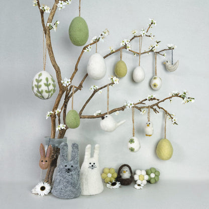 Small Hanging rabbit head - Beige