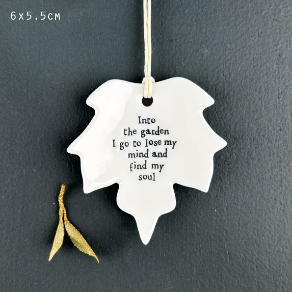 Porcelain leaf-Into the garden I go