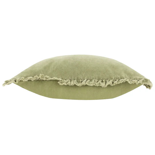 Bertie Velvet Cushion - Sage