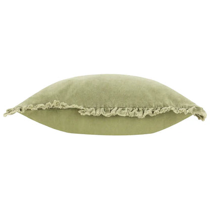 Bertie Velvet Cushion - Sage