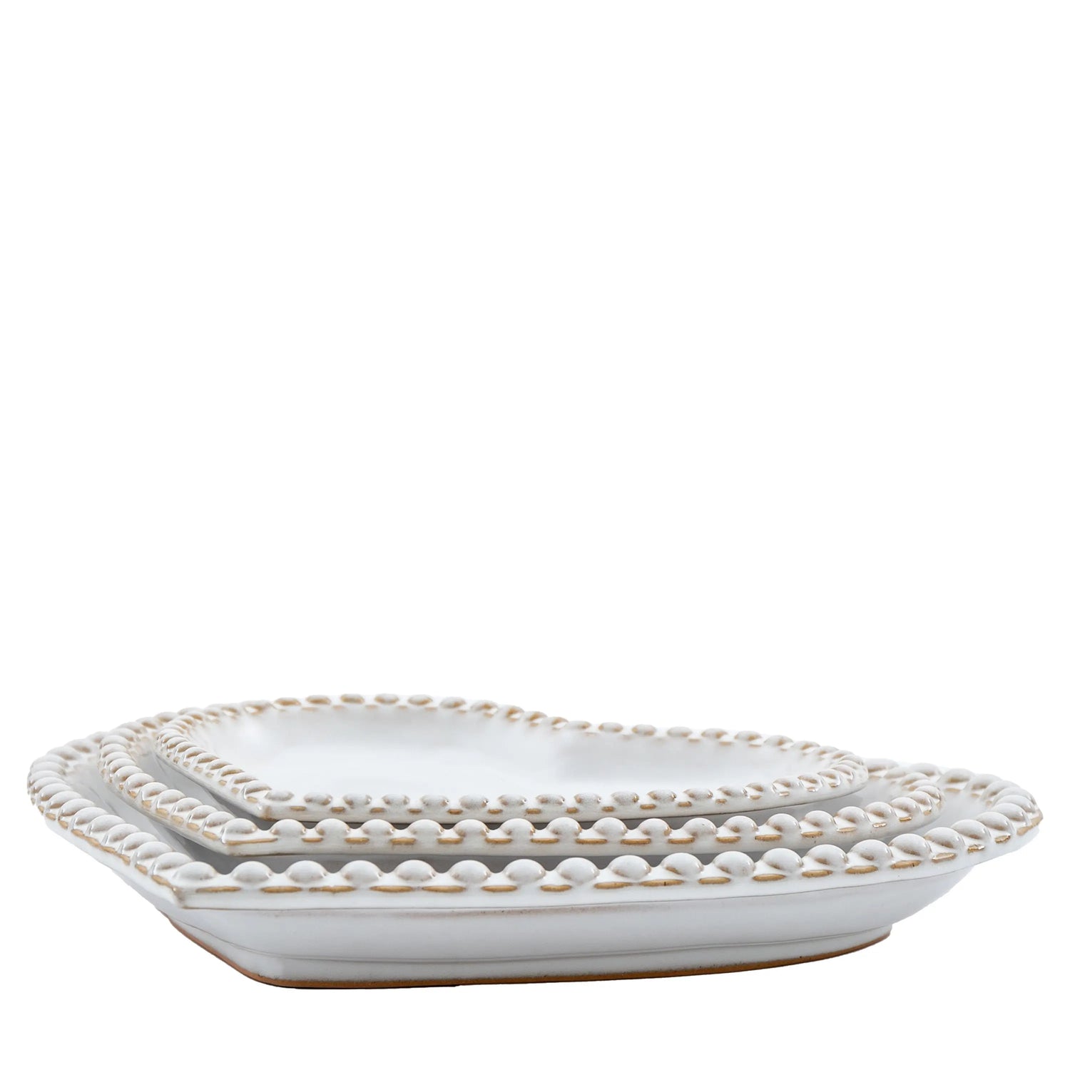 Beaded Heart Plate (Set of 3)