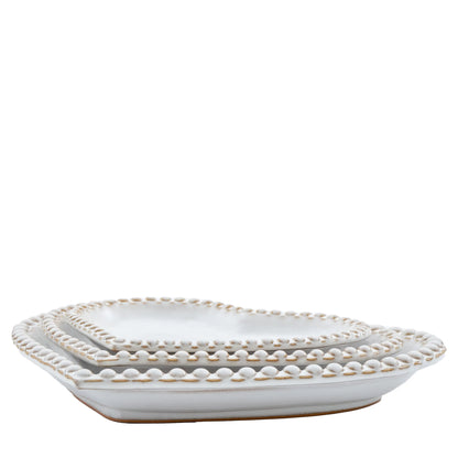 Beaded Heart Plate (Set of 3)