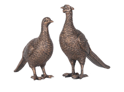 Bronze effect pheasants - set of 2