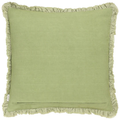 Bertie Velvet Cushion - Sage