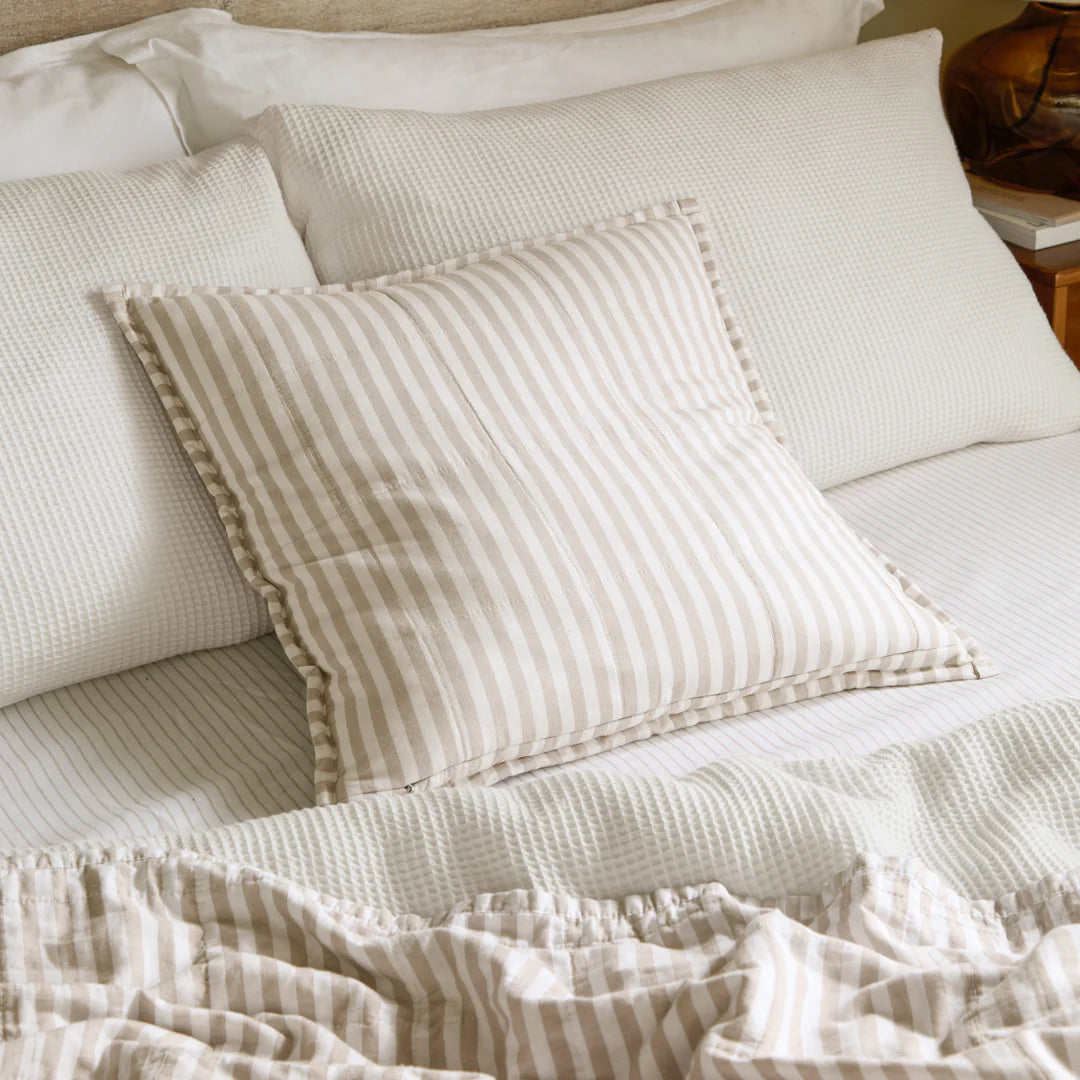 Hebden 100% Cotton Cushion Natural/Stone