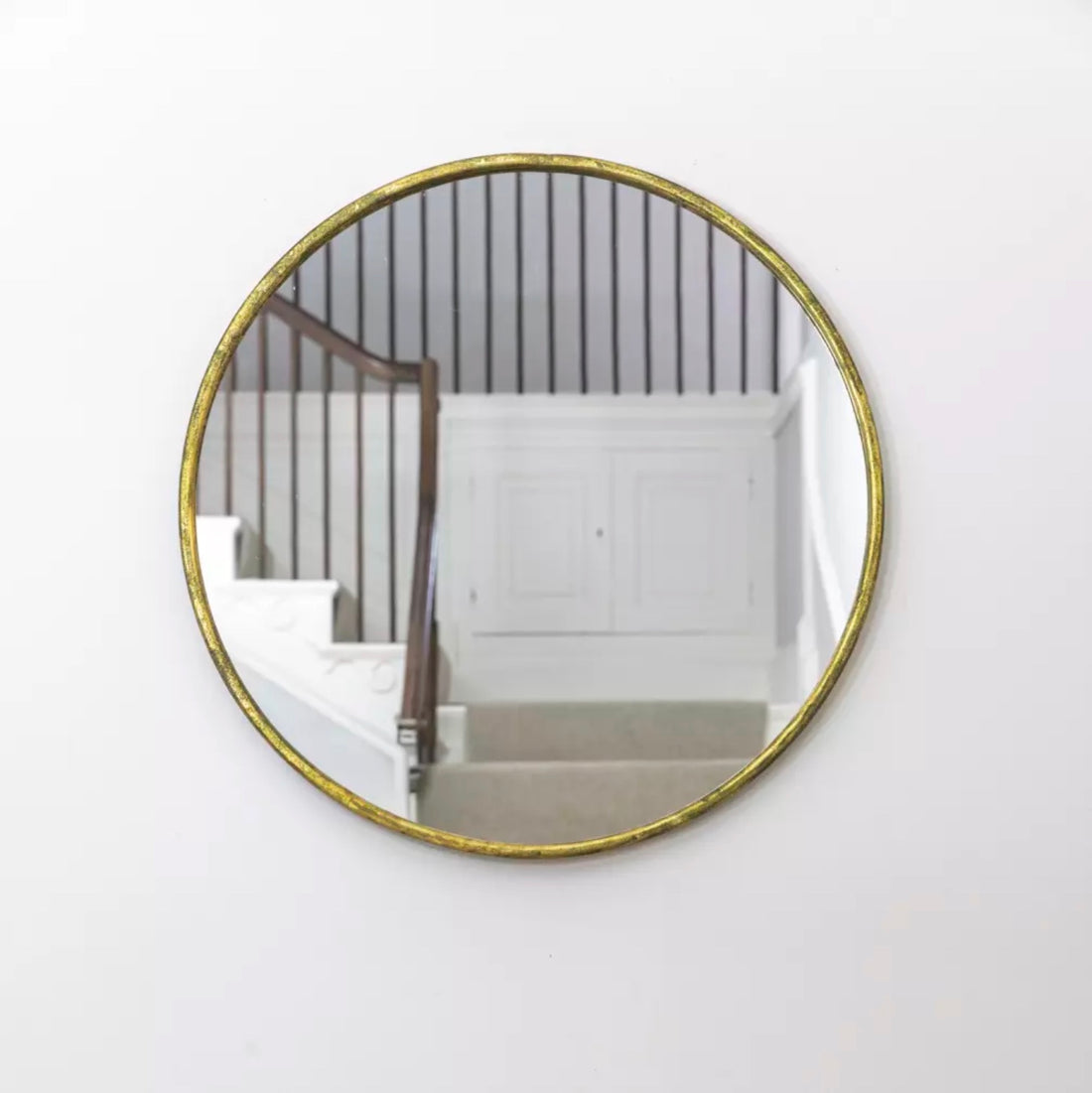 Round Mirror Vintage Brass - Small