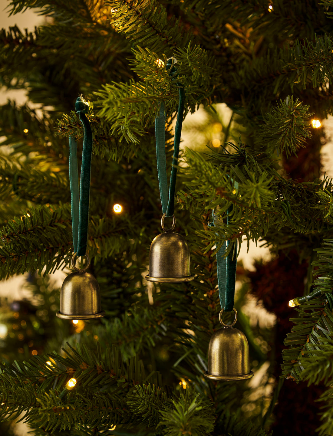 Cromwell Christmas Bells Set of 3 Antique Brass