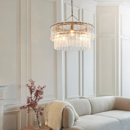 Jarine 5 Tiered Pendant Light Brushed Aged Brass