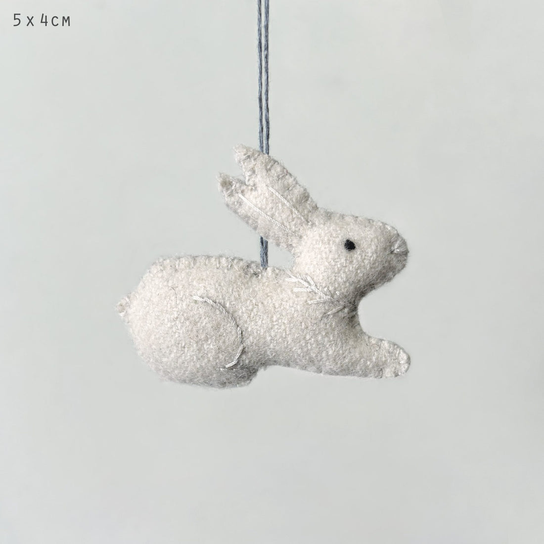 Small Hanging sitting Rabbit - Pink/Cream