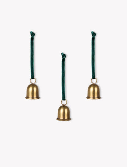 Cromwell Christmas Bells Set of 3 Antique Brass