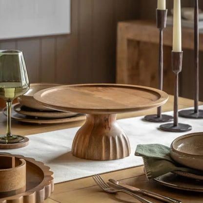 Wooden cake stand