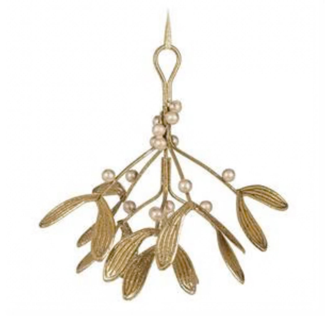 Vintage hanging mistletoe with pearls