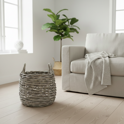 Round Basket With Handles