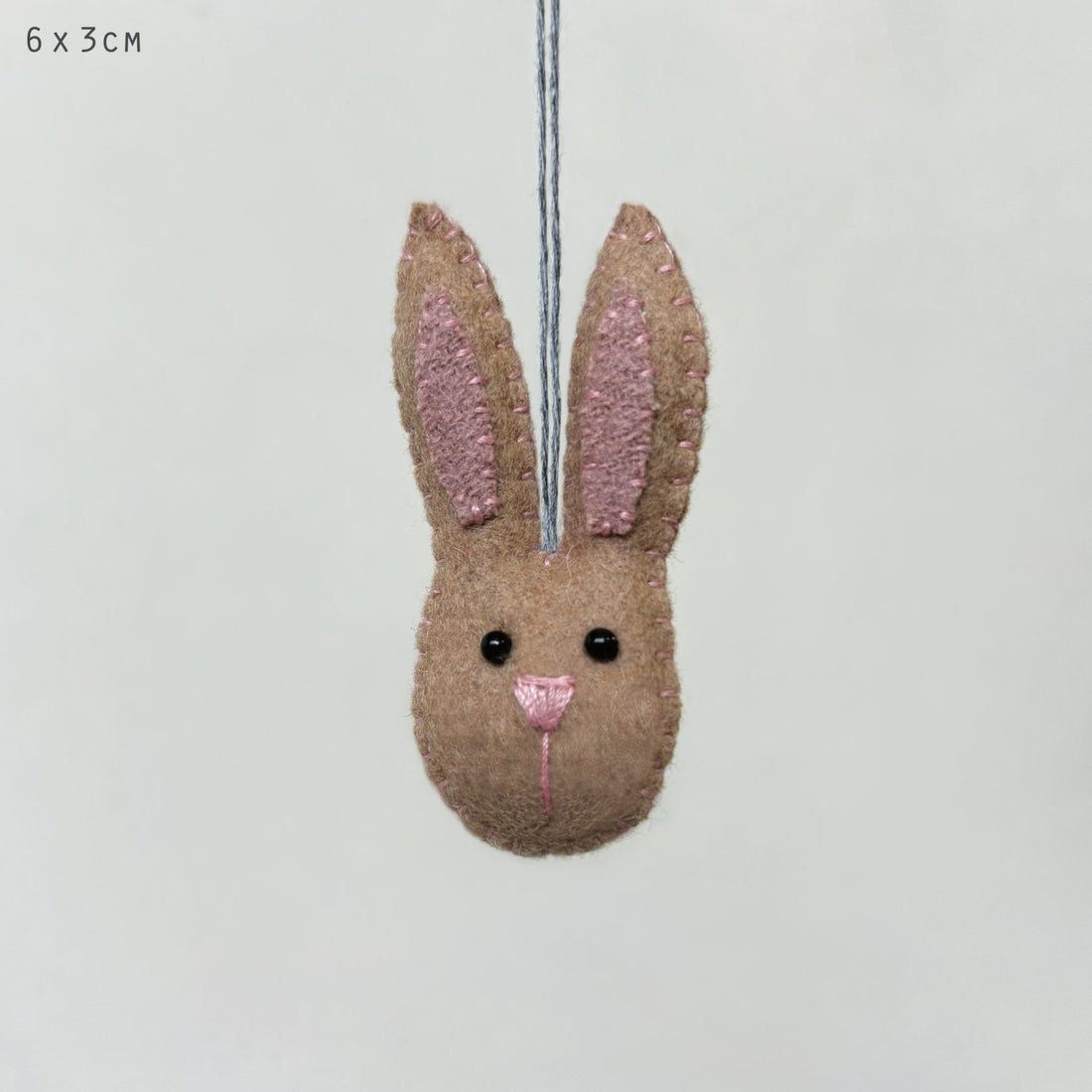 Small Hanging rabbit head - Beige