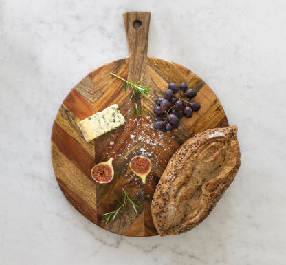 Acacia &amp; Mango Chevron Chopping Board