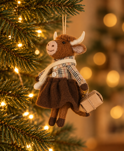 Highland cow - felt decoration