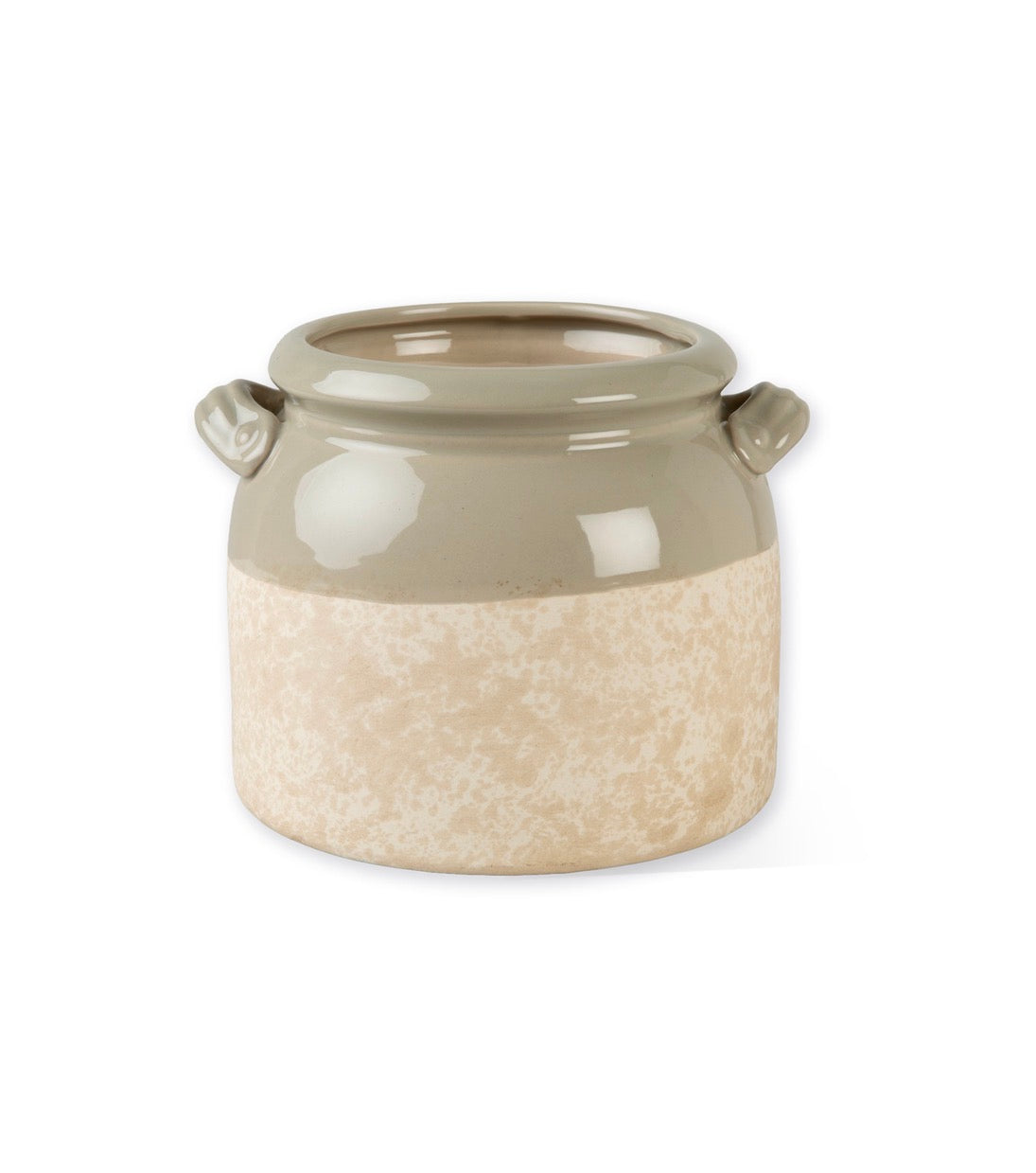 Stratford pot with handles - flint
