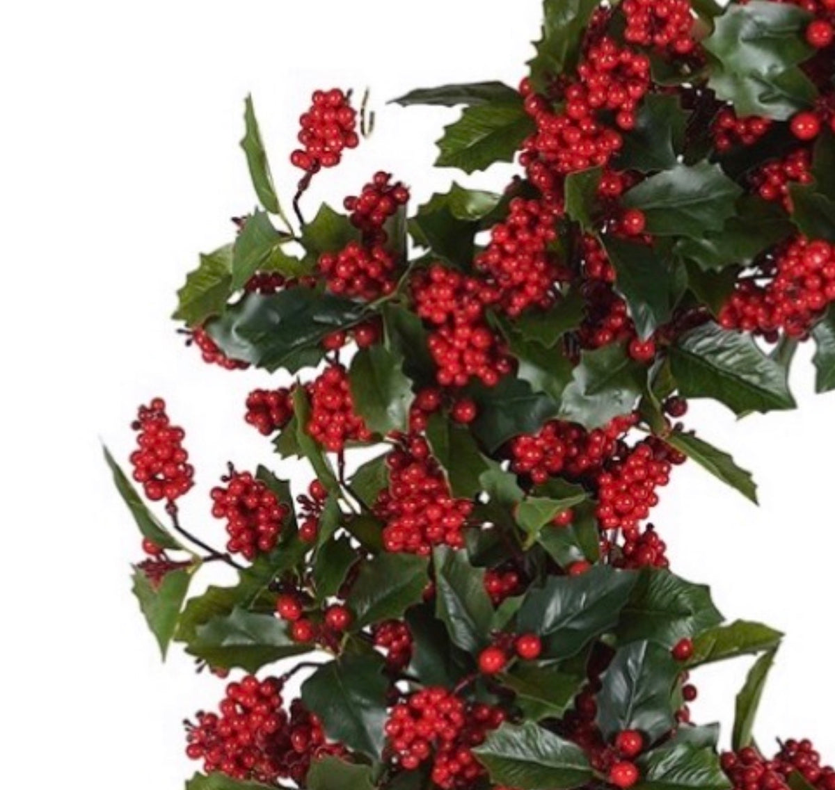 Luxurious berry and holly wreath