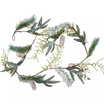 White Berry and Fircone Garland (180cm)