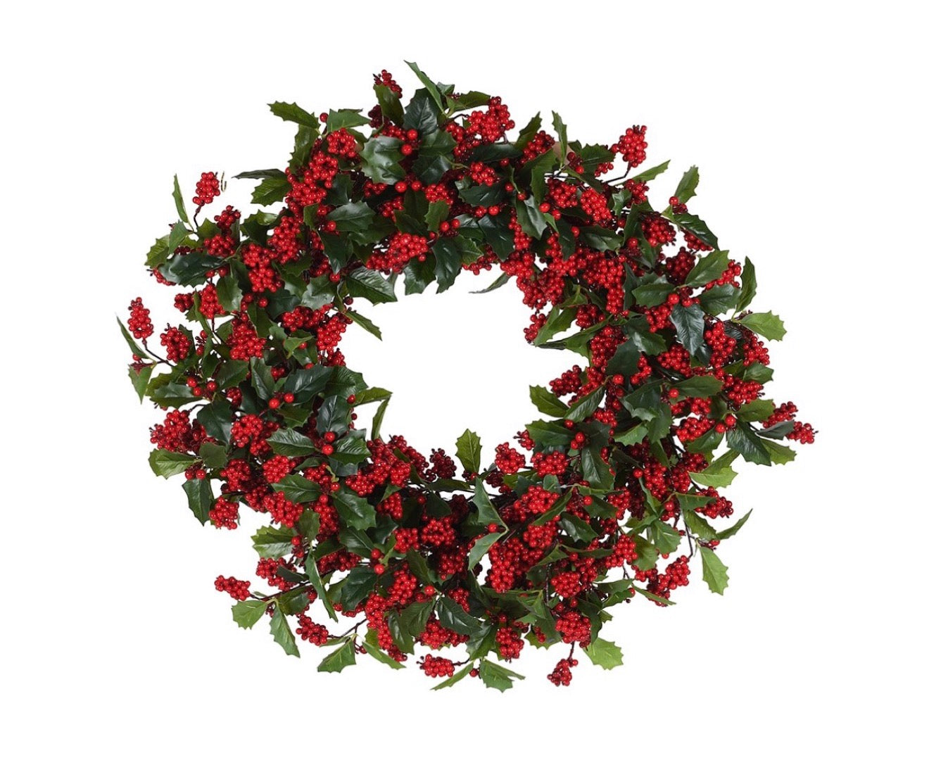 Luxurious berry and holly wreath