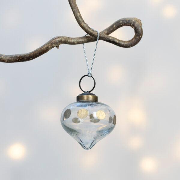 Gold spot onion bauble- small