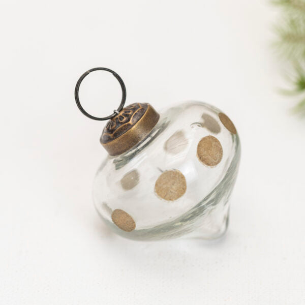 Gold spot onion bauble- small