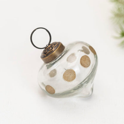 Gold spot onion bauble- small