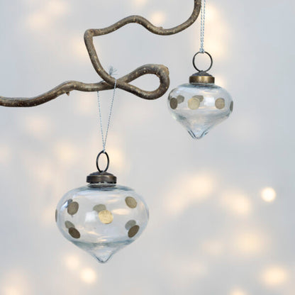 Gold spot onion bauble- small