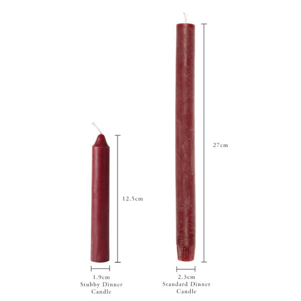 Stubby candle - Crimson
