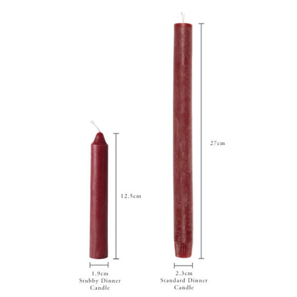 Stubby candle - Crimson
