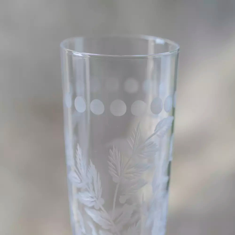 Etched Champagne Flute - Clear