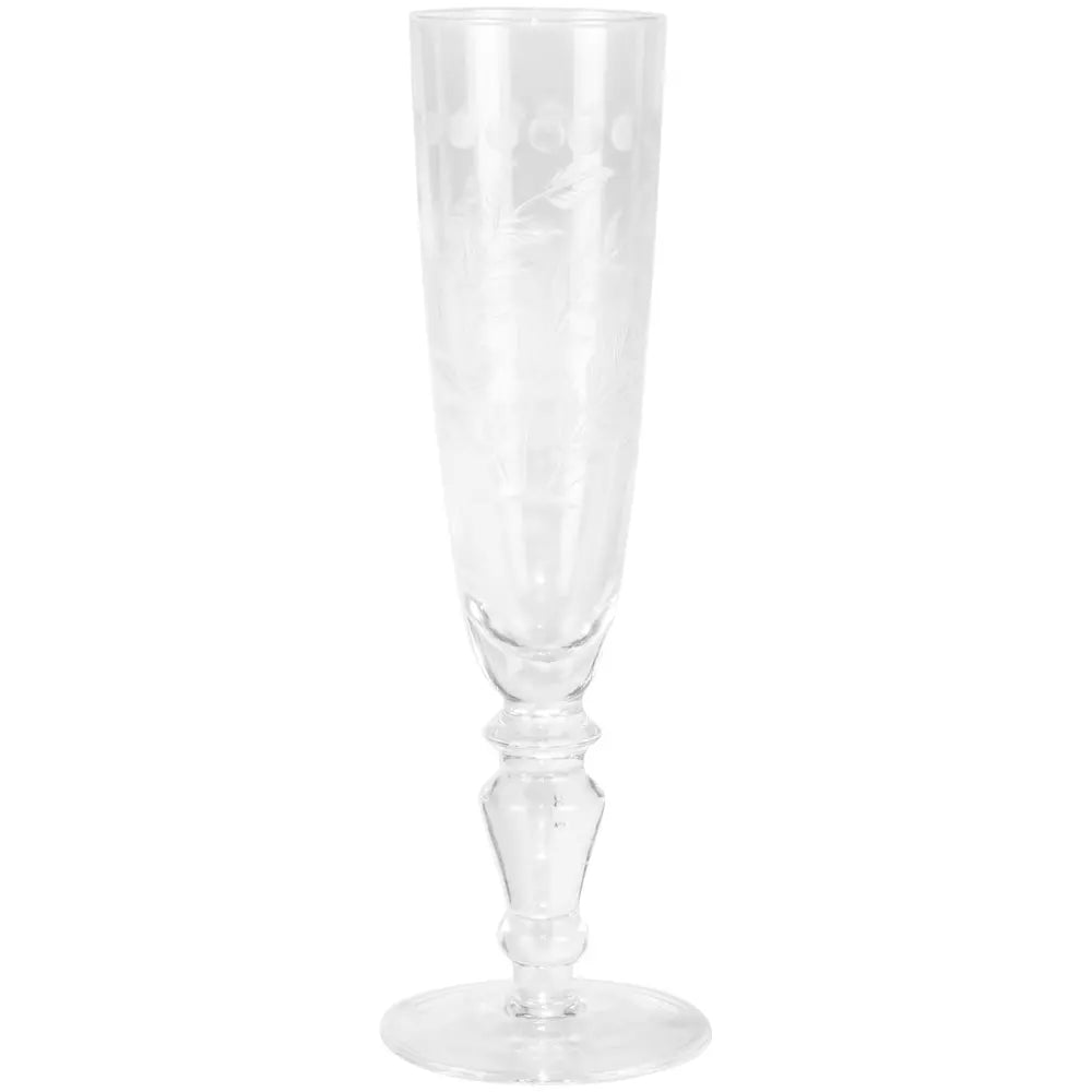 Etched Champagne Flute - Clear