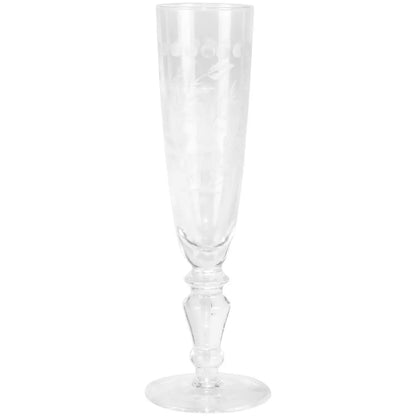 Etched Champagne Flute - Clear
