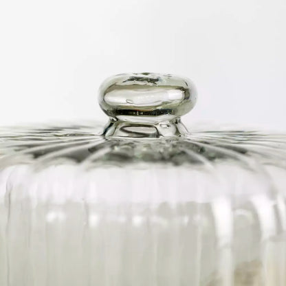 Ribbed Cloche with Wooden Base - Large