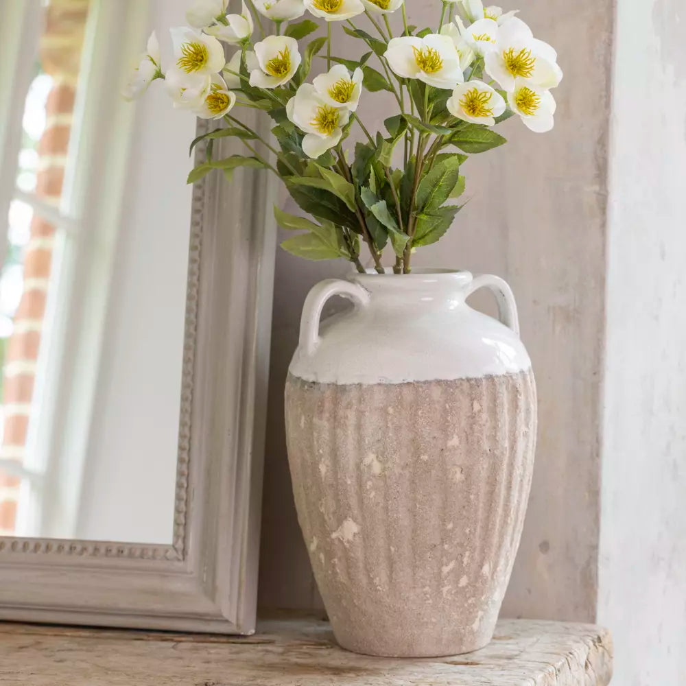 Trudy- Vase With Handles White Large