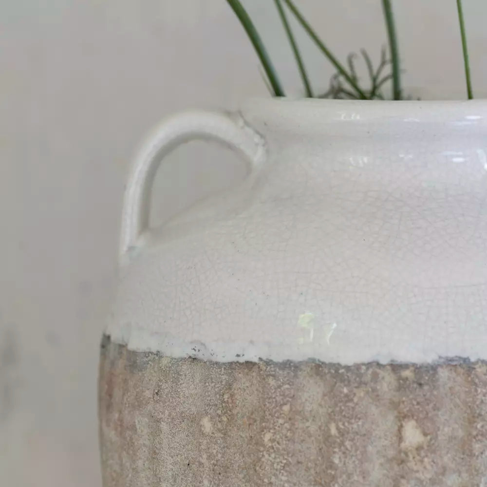 Trudy- Vase With Handles White Large